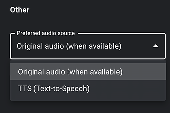 Selecting Preferred Audio Source LR