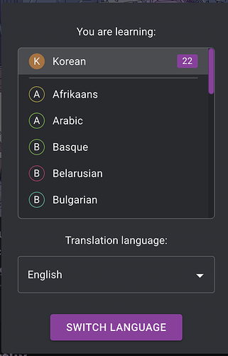Languages LR