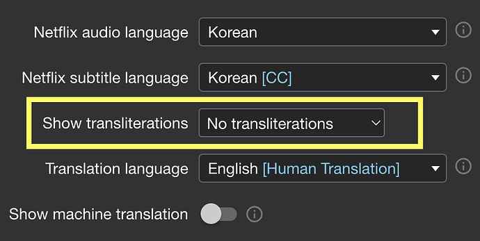 Turning Transliteration:Romanization Settings Off in LR Extension