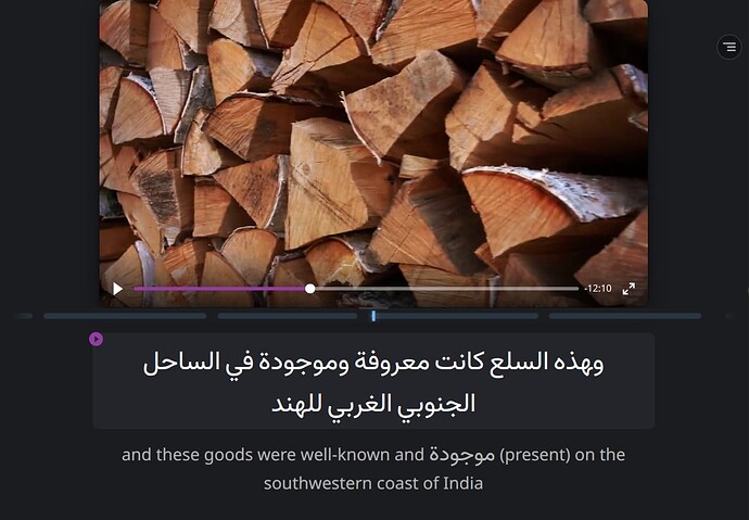 The subtitle causing the issue